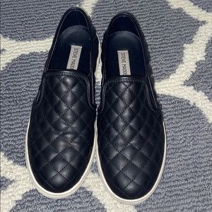 Black Quilted Steve Madden Shoes